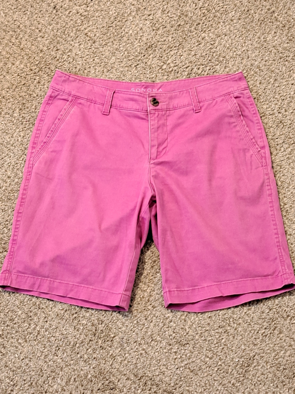 Sonoma Pink High Waist Women’s Shorts Misses Size 10 - Picture 2 of 7